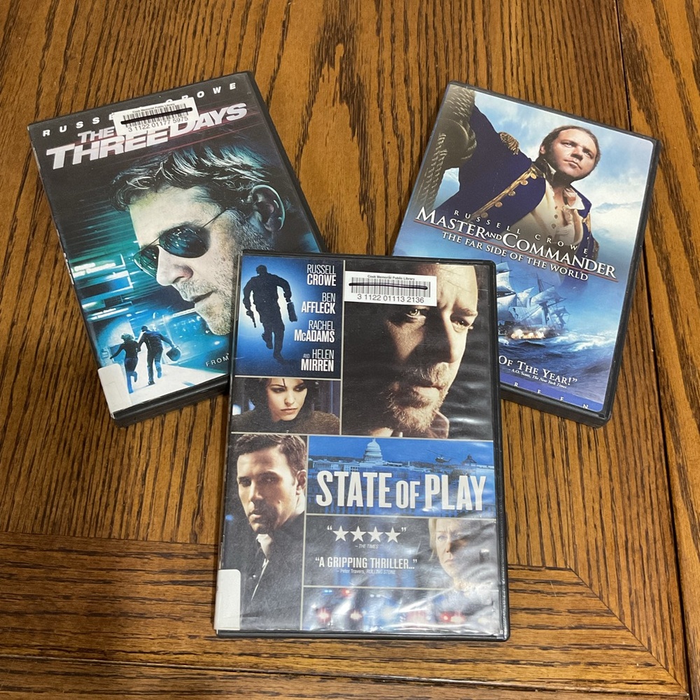 3 DVD 📀 Russell Crowe Movie Collection - Action and Thriller